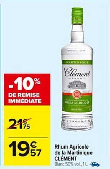 Rhum Agricole de la Martinique CLÉMENT