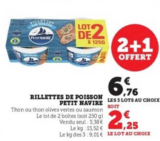 Rillettes de Poisson Petit Navire - Lot de 2