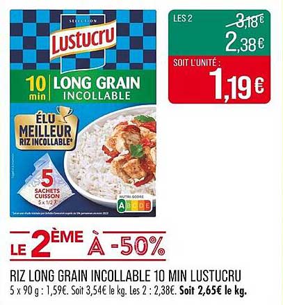 RIZ LONG GRAIN INCOLLABLE 10 MIN LUSTUCRU