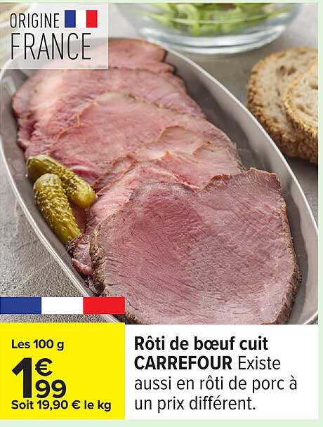 Rôti de bœuf cuit CARREFOUR