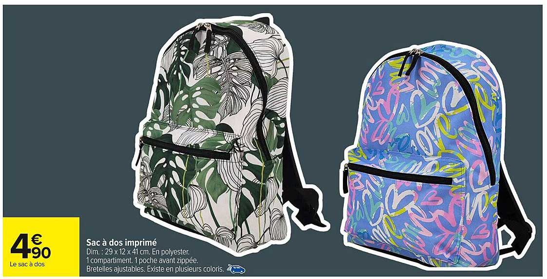 Sac à dos imprimé