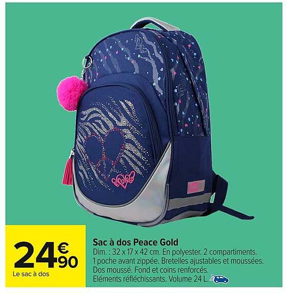 Sac à dos Peace Gold