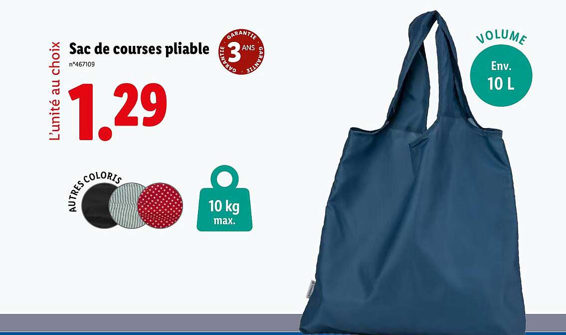 Sac de courses pliable