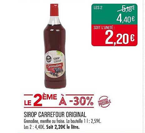 SIROP CARREFOUR ORIGINAL