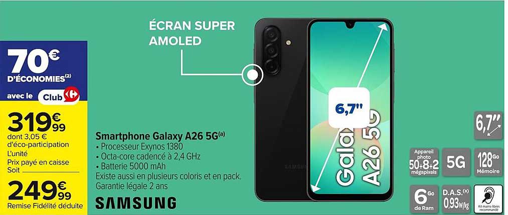 Smartphone Galaxy A26 5G