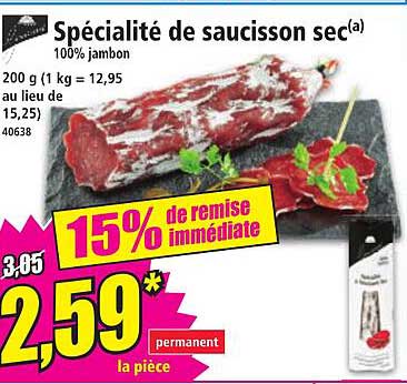 Spécialité de saucisson sec