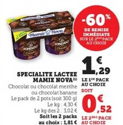 SPECIALITE LACTEE MAMIE NOVA