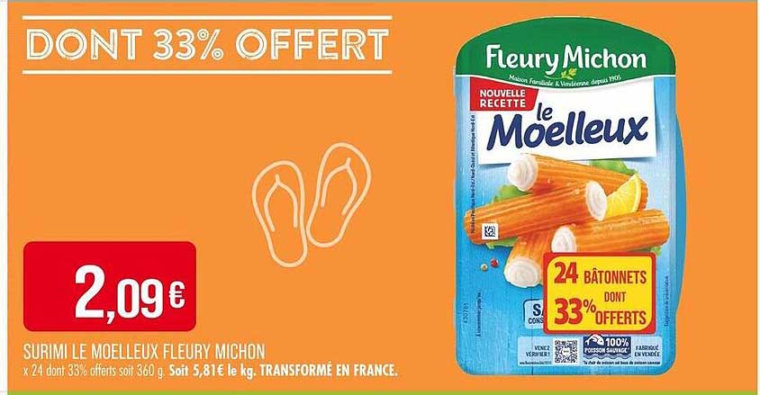 Surimi Le Moelleux Fleury Michon