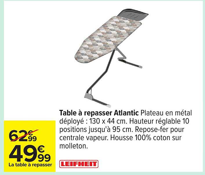 Table à repasser Atlantic