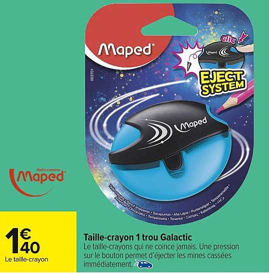 Taille-crayon 1 trou Galactic