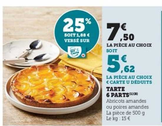 Tarte 6 parts