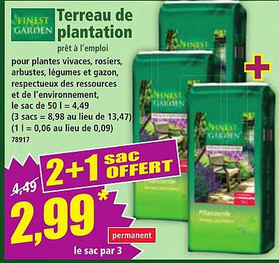 Terreau de plantation prêt à l'emploi