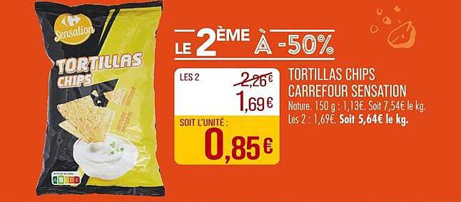 TORTILLAS CHIPS CARREFOUR SENSATION