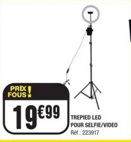 Trépied LED pour selfie/vidéo