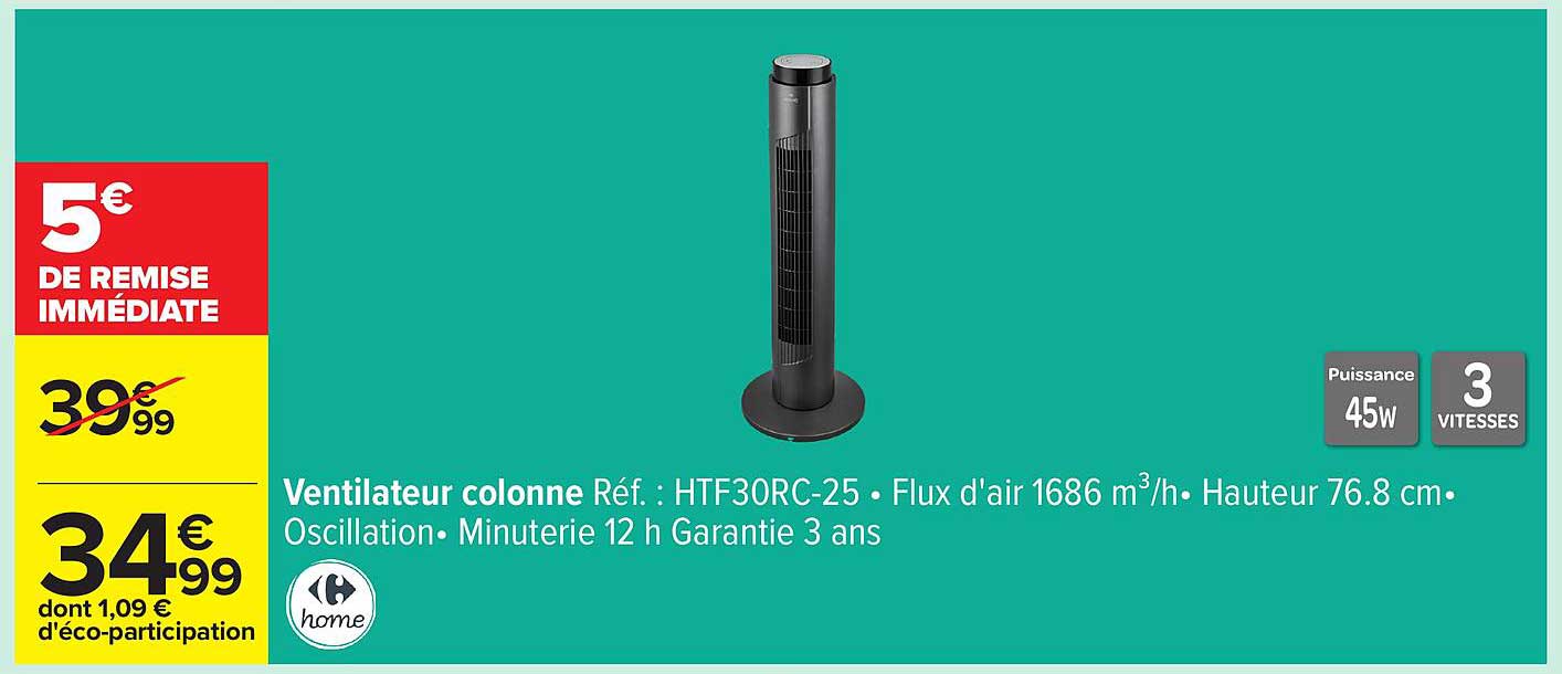 Ventilateur colonne Réf. : HTF30RC-25