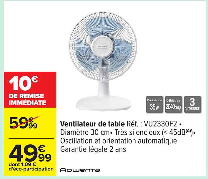 Ventilateur de table Réf. : VU2330F2
