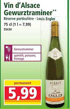 Vin d'Alsace Gewurztraminer**