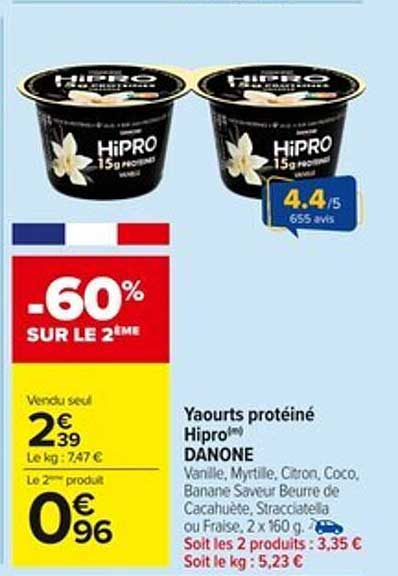 Yaourts protéinés Hipro(m) DANONE