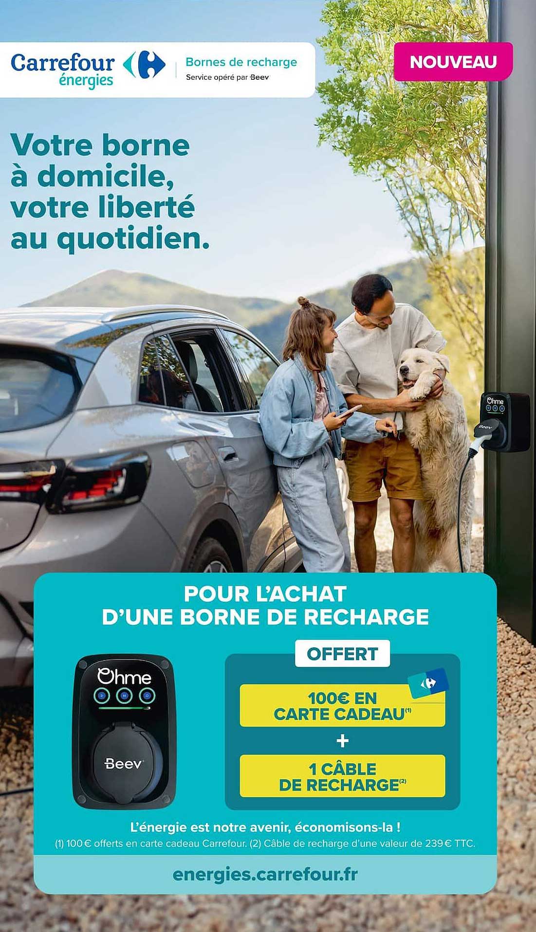 100€ EN CARTE CADEAU + 1 CÂBLE DE RECHARGE