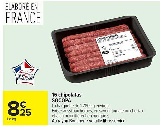 16 chipolatas SOCOPA