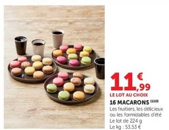 16 MACARONS (1xD) Le lot au choix
