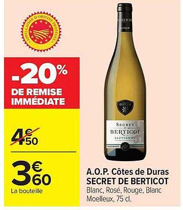 -20% DE REMISE IMMÉDIATE