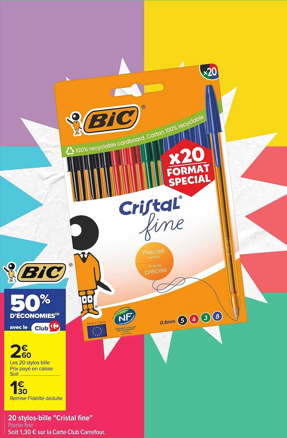 20 stylos-bille "Cristal fine"