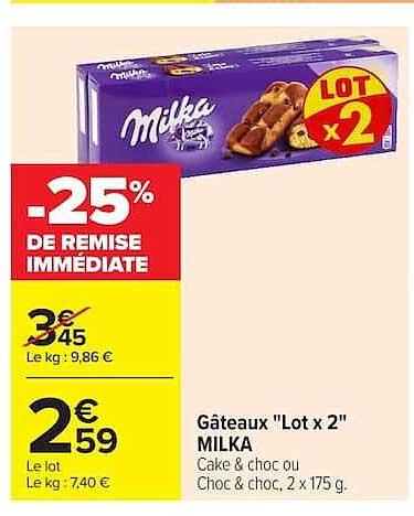 -25% DE REMISE IMMÉDIATE