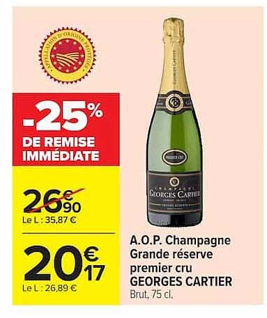 -25% DE REMISE IMMÉDIATE