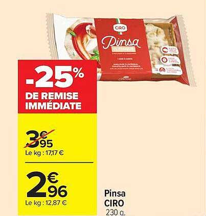 -25% DE REMISE IMMÉDIATE