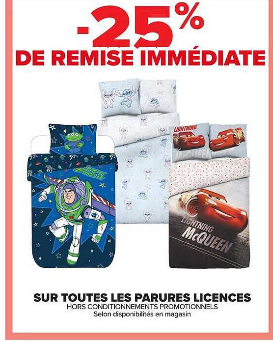 -25% DE REMISE IMMÉDIATE