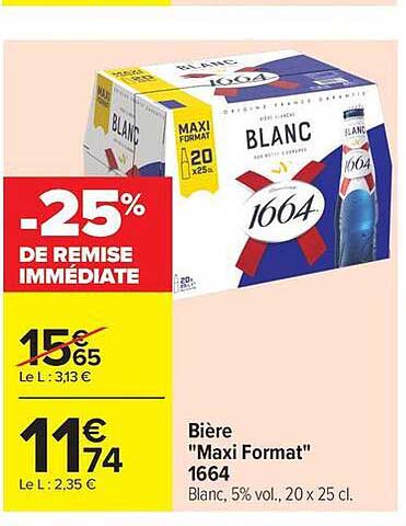 -25% DE REMISE IMMÉDIATE