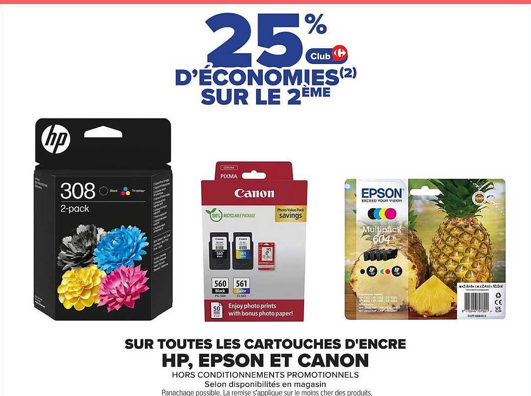 25% d’ÉCONOMIES SUR LE 2ÈME