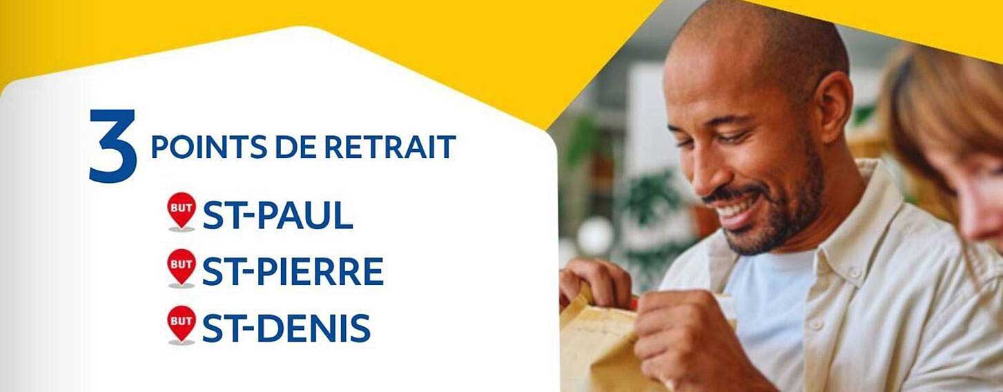 3 POINTS DE RETRAIT ST-PAUL ST-PIERRE ST-DENIS