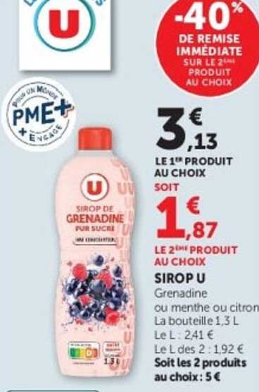 -40% DE REMISE IMMÉDIATE SUR LE 2E PRODUIT AU CHOIX