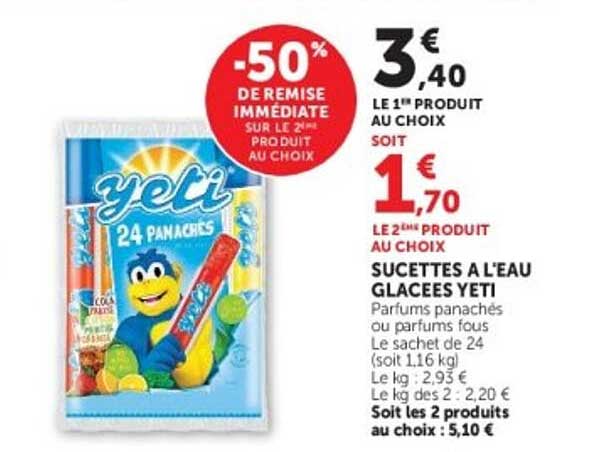 -50% DE REMISE IMMEDIATE SUR LE 2E PRODUIT AU CHOIX