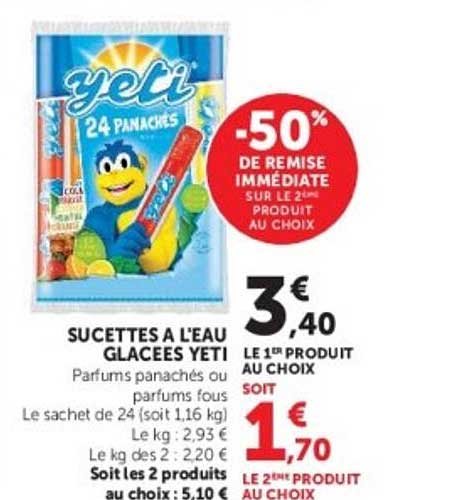 -50% DE REMISE IMMÉDIATE SUR LE 2ÈME PRODUIT AU CHOIX