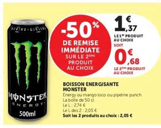 -50% DE REMISE IMMÉDIATE SUR LE 2ÈME PRODUIT AU CHOIX