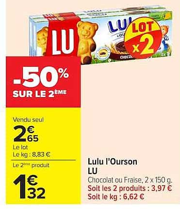-50% SUR LE 2ÈME