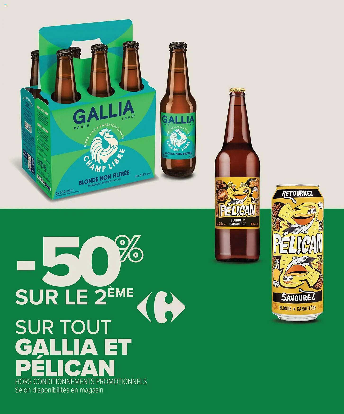 -50% SUR LE 2ÈME SUR TOUT GALLIA ET PÉLICAN
