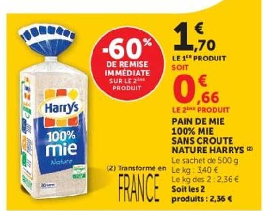 -60% de remise immédiate sur le 2e produit