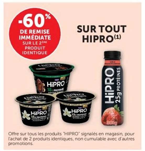 -60% DE REMISE IMMÉDIATE SUR LE 2ÈME PRODUIT IDENTIQUE