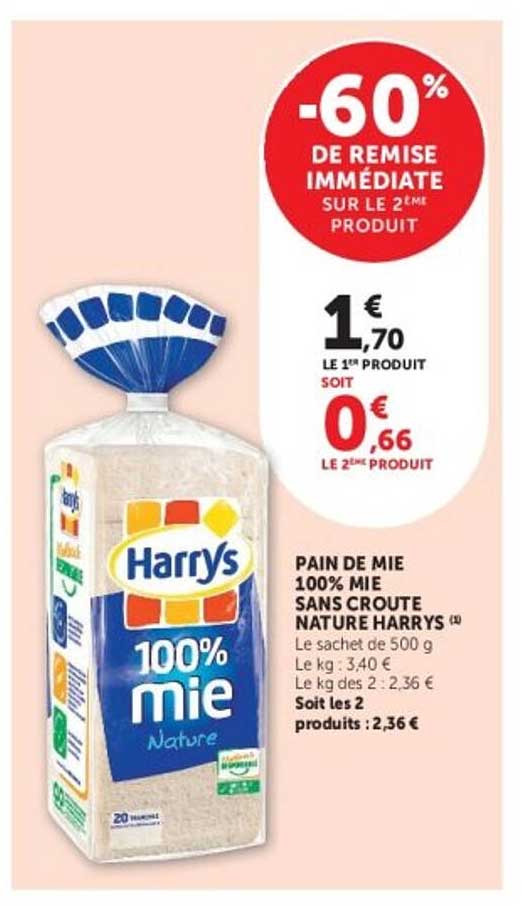 -60% de remise immédiate sur le 2ème produit