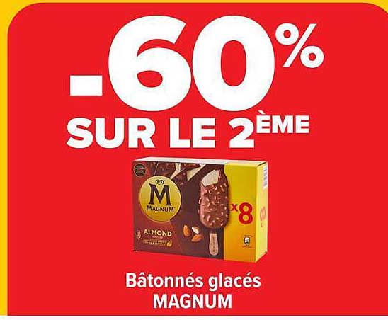 -60% SUR LE 2ÈME Bâtonnés glacés MAGNUM