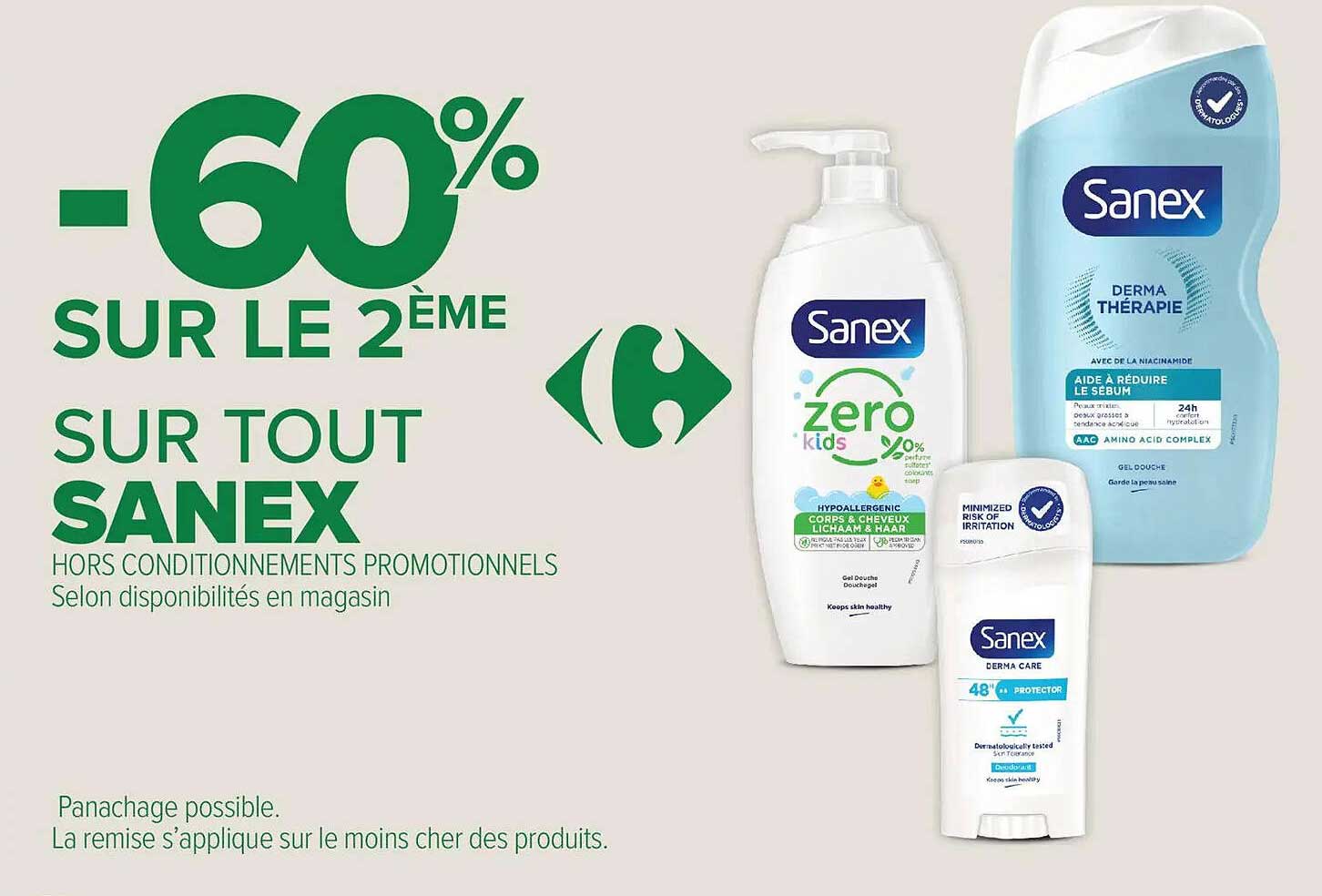 -60% SUR LE 2ÈME SUR TOUT SANEX