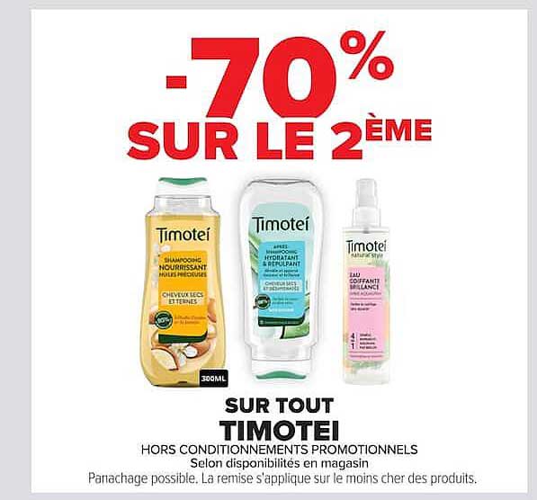 -70% SUR LE 2ÈME SUR TOUT TIMOTEI