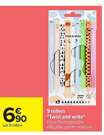 9 rollers "Twist and write"