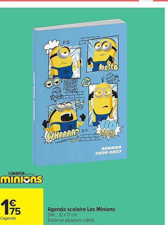 Agenda scolaire Les Minions