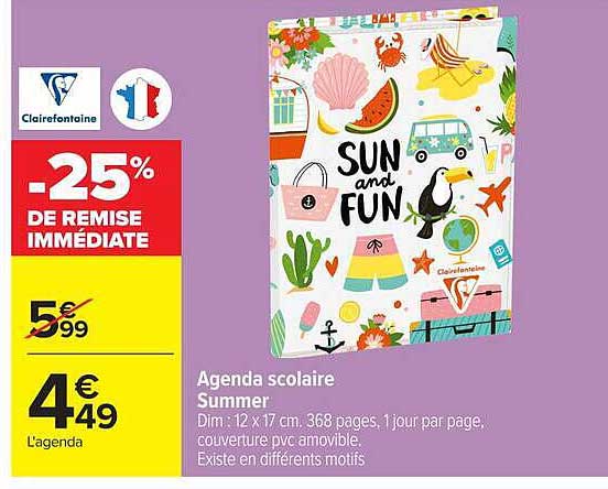 Agenda scolaire Summer
