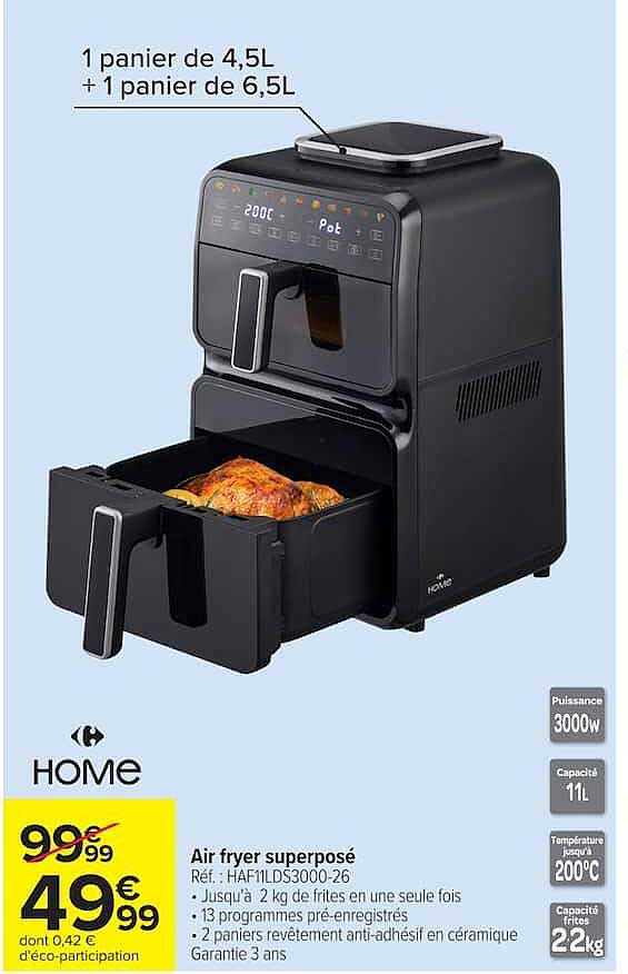 Air fryer superposé